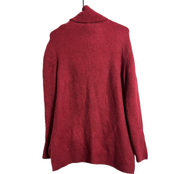 NWT Sweet Romeo Burgundy Fuzzy Sweater Turtleneck S Small Comfy Cozy Casual - Picture 6 of 6